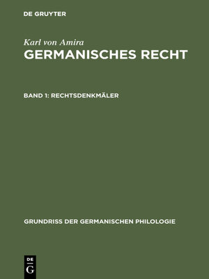 cover image of Rechtsdenkmäler